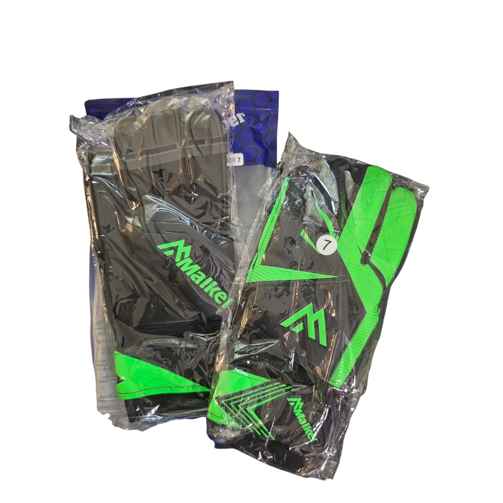 Youth Soccer Goalie Gloves Size 7 Black‎ Green New